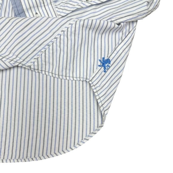 Men's EXPRESS Casual Fit Long Sleeve Dress Shirt Roll Sleeves | Size L (16-16.5) - Picture 2 of 9